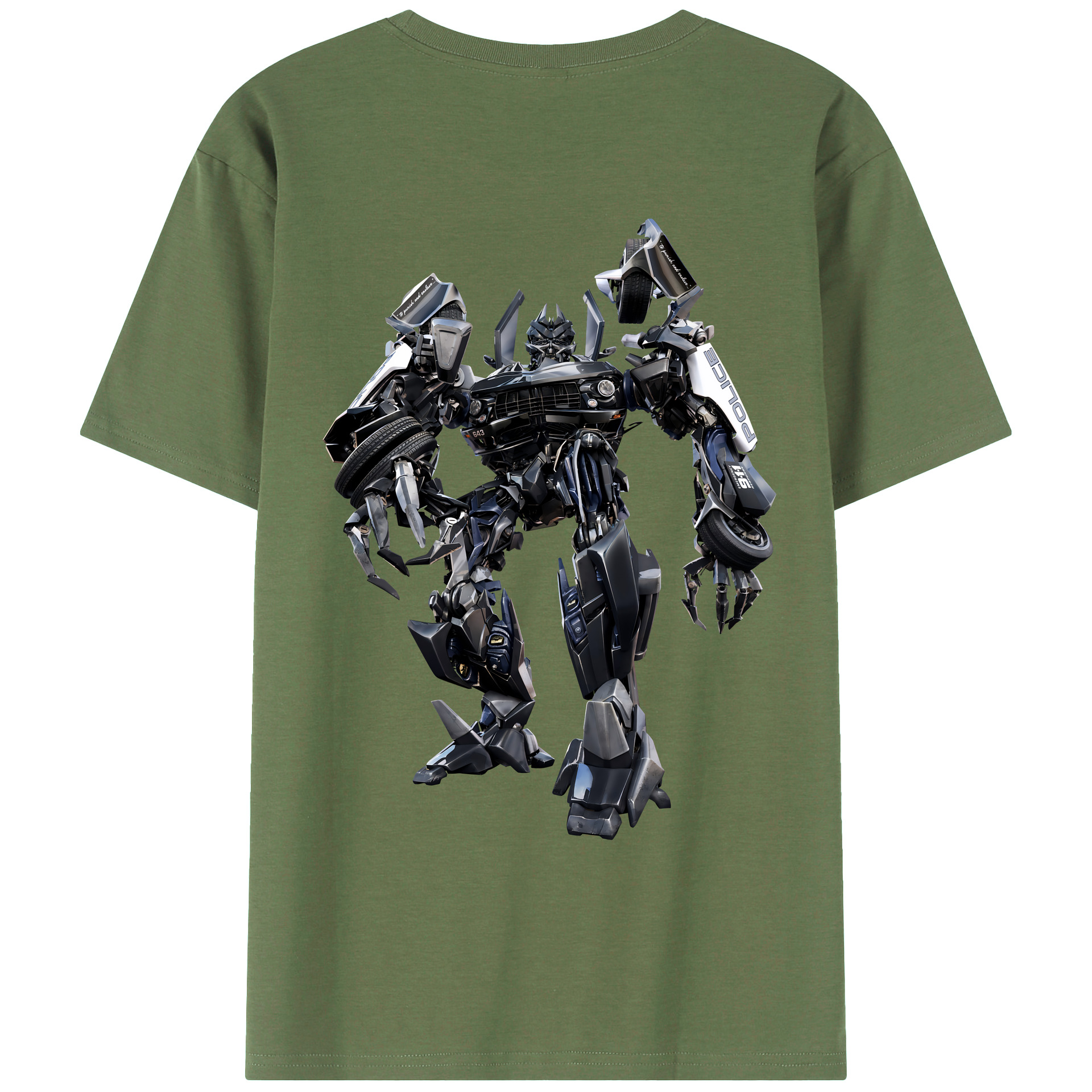 （画像用） Transformers トランスフォーマー 綿100％ メンズ半袖Tシャツ（バックプリント） 通気性